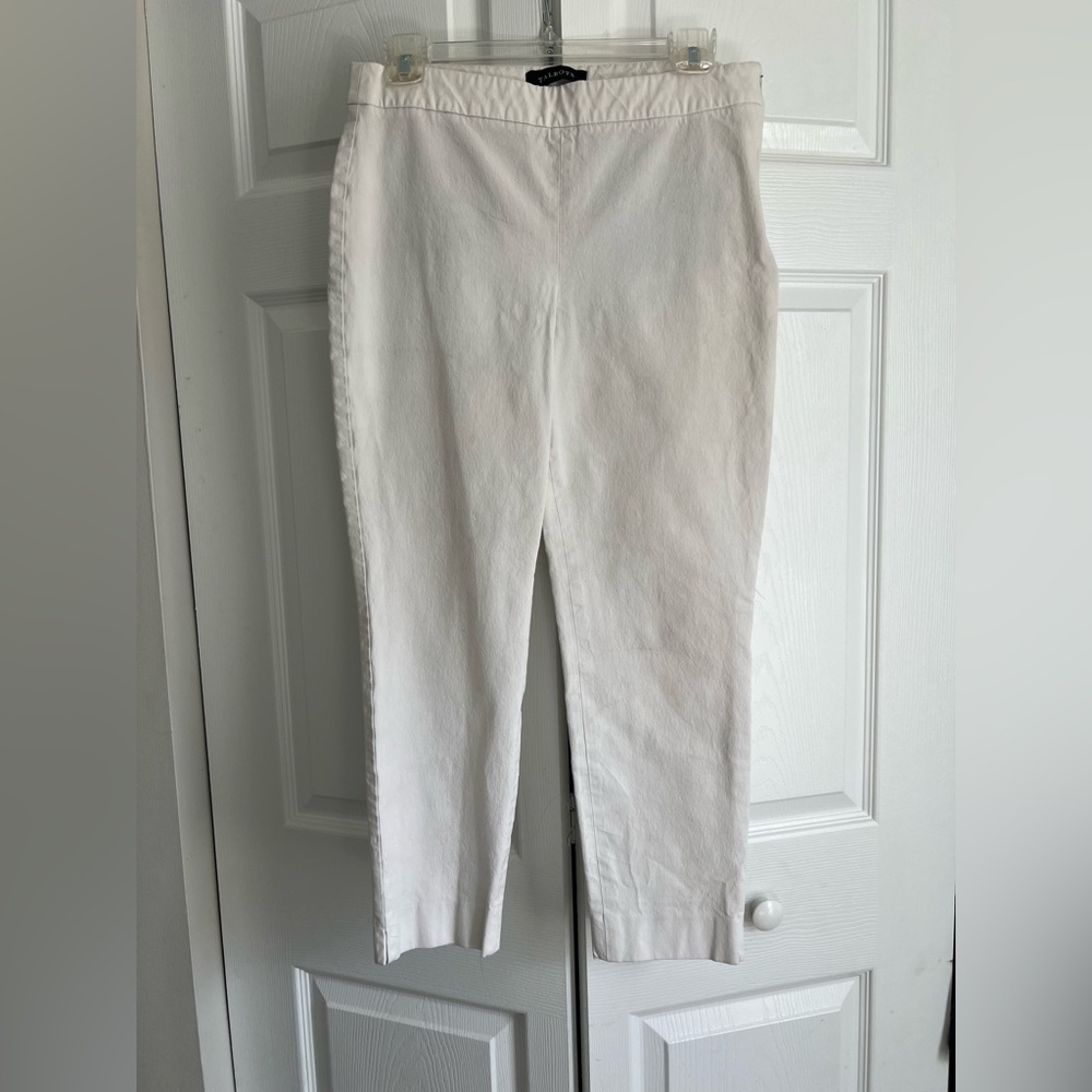 White Talbots Women’s Straight-Leg 8P Chatham Ankle Stretch Pants